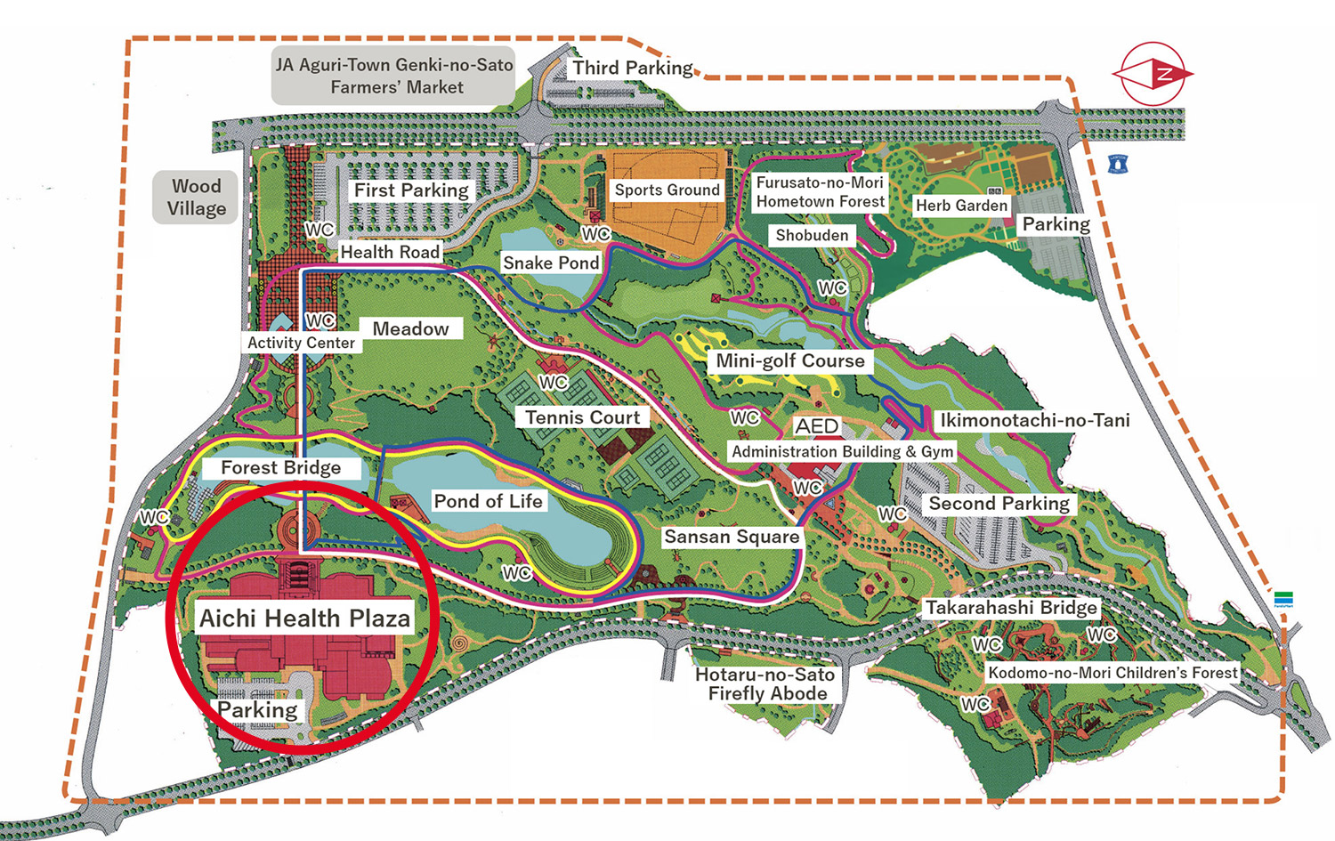 Aichi Kenko-no-Mori Panoramic View MAP
