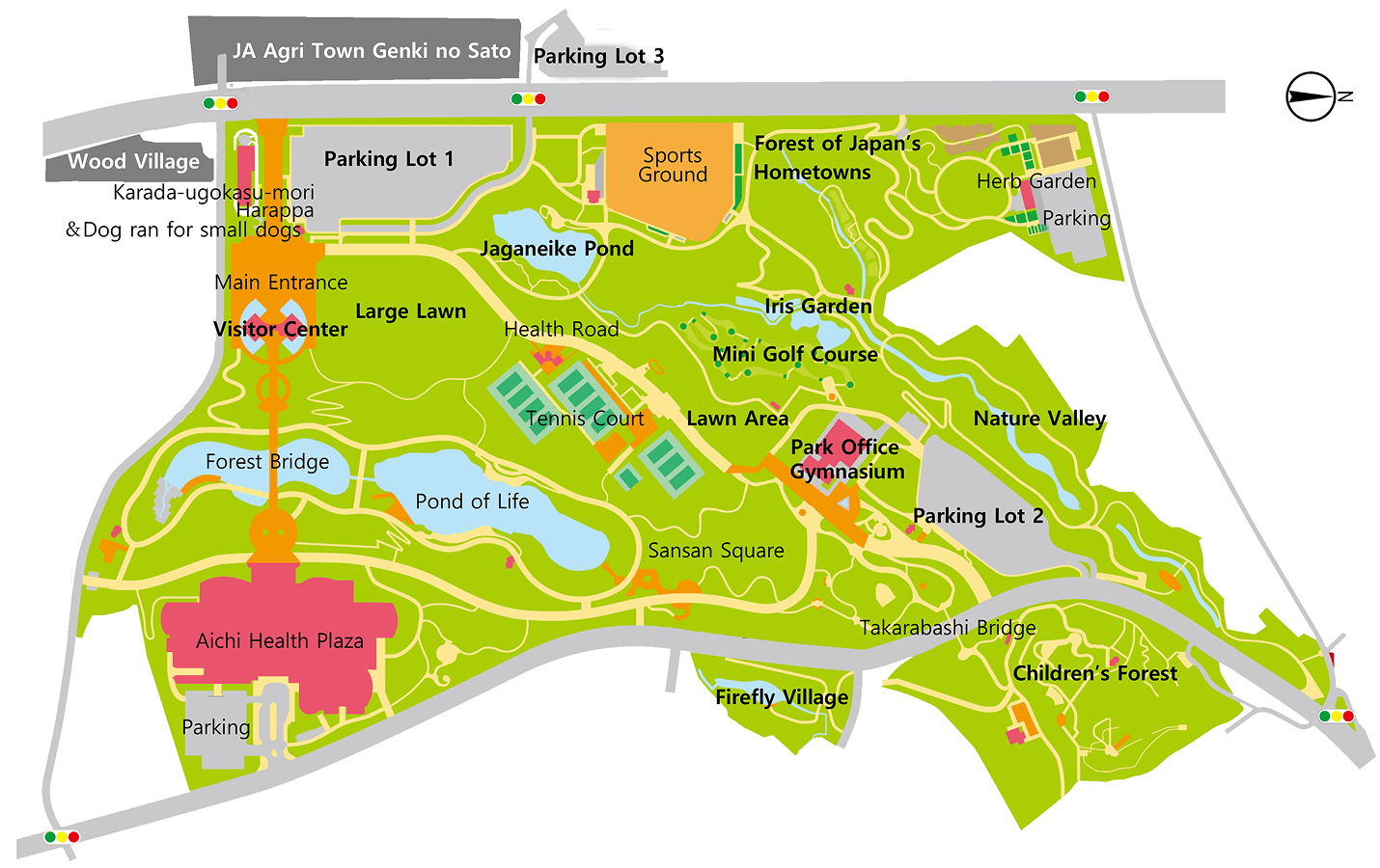 Aichi Kenko-no-Mori Panoramic View MAP