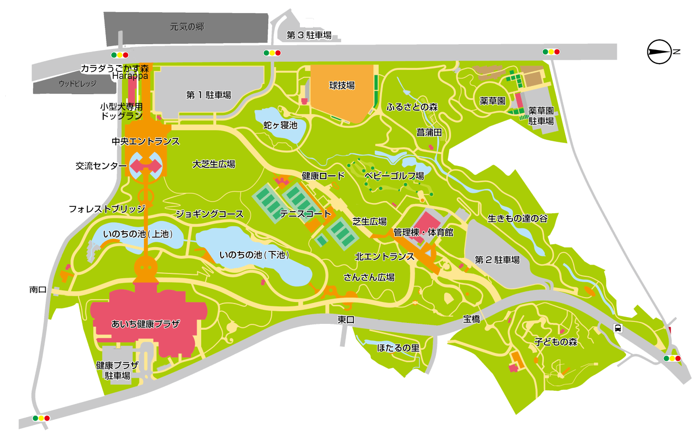 あいち健康の森 全景MAP